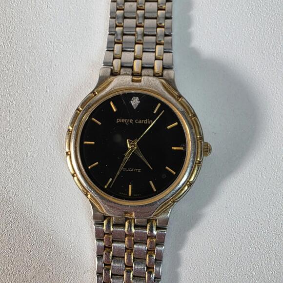 Vintage Pierre Cardin Gold/Silver Diamond Wrist Watch LPC 365 Y-481 New Battery main image 7